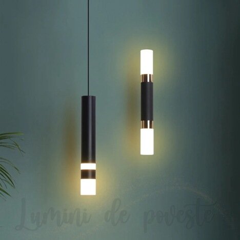 Pendul LED 7 W Glow Black, 1 surse de iluminare, Echivalent 28W